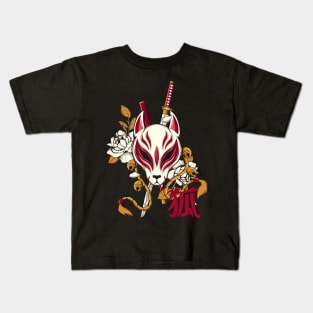 kitsune samurai Kids T-Shirt